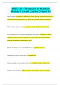 BIOD 121 - Essentials in Nutrition Module 1 Latest Update Graded A&plus;