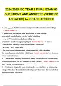 2024/2025 IEC YEAR 2 FINAL EXAM 80 QUESTIONS AND ANSWERS (VERIFIED ANSWERS) A+ GRADE ASSURED.