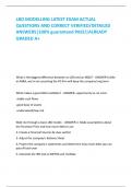 LBO MODELLING LATEST EXAM ACTUAL  QUESTIONS AND CORRECT VERIFIED&sol;DETAILED  ANSWERS&vert;100&percnt; guaranteed PASS&excl;&vert;ALREADY  GRADED A&plus;