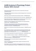 ALMS Anatomy & Physiology Pretest Exams 100&percnt; Correct&excl;
