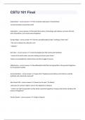 CSTU 101 Final Exam with correct answers 100&percnt; correct 