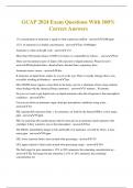 GCAP 2024 Exam Questions With 100&percnt; Correct Answers