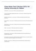 Class Notes Test 3 Review CSTU 101 Liberty University Dr&period; Walker