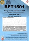 BPT1501 Assignment 7 &lpar;COMPLETE ANSWERS&rpar; Semester  2024 &lpar;536073&rpar; - DUE 18 June 2024