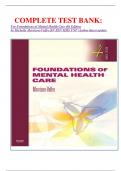 COMPLETE TEST BANK&colon; For Foundations of Mental Health Care 4th Edition by Michelle Morrison-Valfre RN BSN MHS FNP &lpar;Author&rpar;latest update 