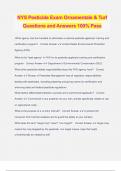NYS Pesticide Exam Ornamentals & Turf Questions and Answers 100&percnt; Pass