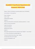 Nurs6531 Final Exam Questions and Answers 100&percnt; Pass