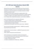 ACC 550 Exam Study Questions Solved 100&percnt; Correct