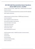 ACC 550 Audit Documentation Exam&vert; Questions Solved 100&percnt; Correct &vert; Verified