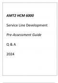 &lpar;WGU AMT2&rpar; HCM 6000 Service Line Development Pre-Assessment Guide Q & A 2024