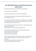 ACC 550 SHWLTR Exam&vert; Study Questions Solved 100&percnt; Correct