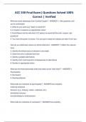 ACC 550 Final Exam&vert; Questions Solved 100&percnt; Correct &vert; Verified