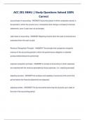 ACC 201 SNHU &vert; Study Questions Solved 100&percnt; Correct