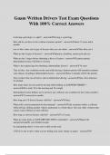 Guam Written Drivers Test Exam Questions With 100&percnt; Correct Answers
