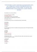 TCFP INCIDENT SAFETY OFFICER EXAM QUESTIONS 2024 &vert;  ALL CURRENTLY TESTING AND PREDICTED EXAM  QUESTIONS WITH A STUDY GUIDE &vert; ACCURATE AND  VERIFIED FOR GUARANTEED PASS &vert; LATEST UPDATE &vert;  2024&sol;2025
