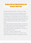 Oedipus Review 2024 Questions and Answers 100&percnt; Pass
