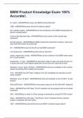 BMW Product Knowledge Exam 100&percnt; Accurate&excl;&period;