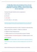 CNOR PRACTICE EXAM 2024&sol;ACTUAL EXAM QUESTIONS WITH CORRECT DETAILED AND VERIFIED ANSWERS WITH RATIONALES&sol;CNOR EXAM 2024-2025