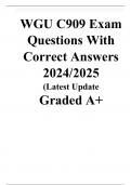 WGU C909 Exam Questions With Correct Answers 2024-2025 &lpar;Latest Update Graded A&plus;&rpar;