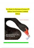 Test Bank Biological Science&comma; 6th Edition &lpar;Scott Freeman&comma; Lizabeth A&period; Allison &rpar; Chapter 1-55 &vert; All Chapters &lbrace;Latest 100 &percnt; Verified Test bank&rcub;