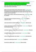 cardiovascular & respiratory systems Exam Questions and Answers&comma;&lpar;32 questions&rpar;