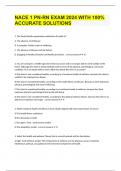 NACE 1 PN-RN EXAM 2024 WITH 100&percnt; ACCURATE SOLUTIONS