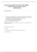 Davis&rsquo;S Drug Guide For Nurses 15th Edition  Test Bank Questions And Answers  2024 UPDATE