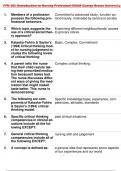 PPN 101 &lpar;Introduction to Nursing Profession&rpar; EXAM George Brown University&period;