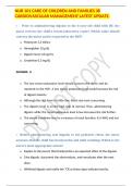 NUR 101 CARE OF CHILDREN AND FAMILIES 38 CARDIOVASCULAR MANAGEMENT LATEST UPDATE&period;