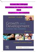 TEST BANK For Growth and Development Across the Lifespan&comma; 3rd Edition By Gloria Leifer&semi; Eve Fleck&comma; Verified Chapters 1 - 16&comma; Complete Newest Version