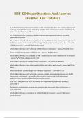 HIT 120 Exam Questions And Answers &lpar;Verified And Updated&rpar;