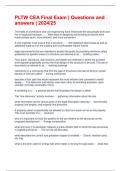 PLTW CEA Final Exam &vert; Questions and answers &vert; 2024&sol;25
