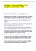 Healthcare Economics Exam 1 With Complete Real Solutions 2024