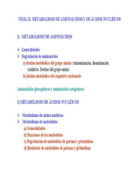 Metabolismo de aminoácidos y ác. nucleicos