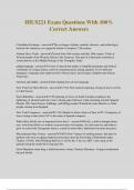 HIUS221 Exam Questions With 100&percnt; Correct Answers