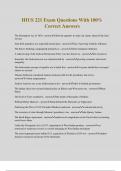 HIUS 221 Exam Questions With 100&percnt; Correct Answers