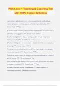 PGA Level 1 Teaching & Coaching Test with 100&percnt; Correct Solutions