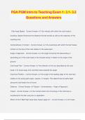 PGA PGM Intro to Teaching Exam 1&colon; 3&period;1- 3&period;2 Questions and Answers