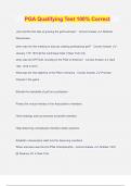 PGA Qualifying Test 100&percnt; Correct