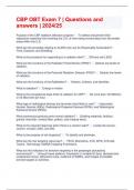 CBP OBT Exam 7 &vert; Questions and answers &vert; 2024&sol;25