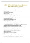 IAEM CEM&sol;AEM Practice Exam Questions With 100&percnt; Correct Answers