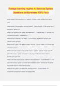 Portage learning module 1&colon; Nervous System Questions and Answers 100&percnt; Pass