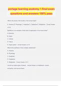 portage learning anatomy 1 final exam questions and answers 100&percnt; pass
