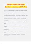 Portage Learning A&sol;P 1 Exam 1 Questions and Answers 100&percnt; Pass