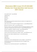 Electrolysis IBEC&plus;Laser STATE BOARD Practice test Exam Questions And Answers 100&percnt; Solved