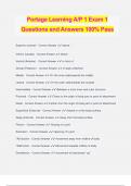 Portage Learning AnP Exam 1 Questions and Answers 100&percnt; Pass