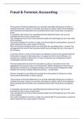 Fraud & Forensic Accounting Questions and Answers 2024