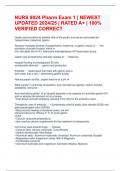 NURS 8024 Pharm Exam 1 &vert; NEWEST UPDATED 2024&sol;25 &vert; RATED A&plus; &vert; 100&percnt; VERIFIED CORRECT 