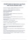 OCANZ California Optometry Law Exam with Correct Answers 100&percnt;