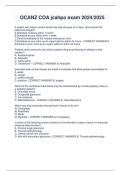 OCANZ COA jcahpo exam 2024&sol;2025